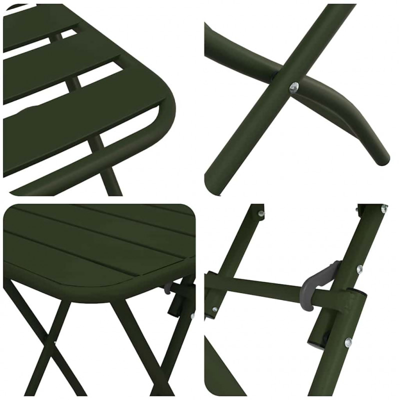 Zestaw bistro 3 pcs Zielony Stal