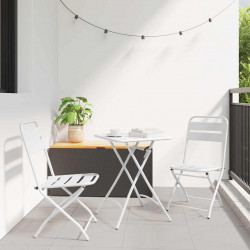Zestaw bistro 3 pcs Biały Stal