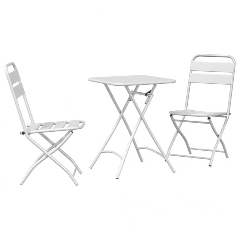 Zestaw bistro 3 pcs Biały Stal