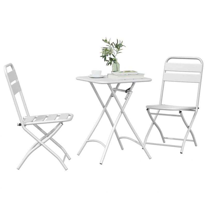 Zestaw bistro 3 pcs Biały Stal