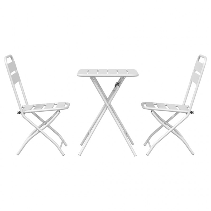Zestaw bistro 3 pcs Biały Stal