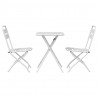 Zestaw bistro 3 pcs Biały Stal