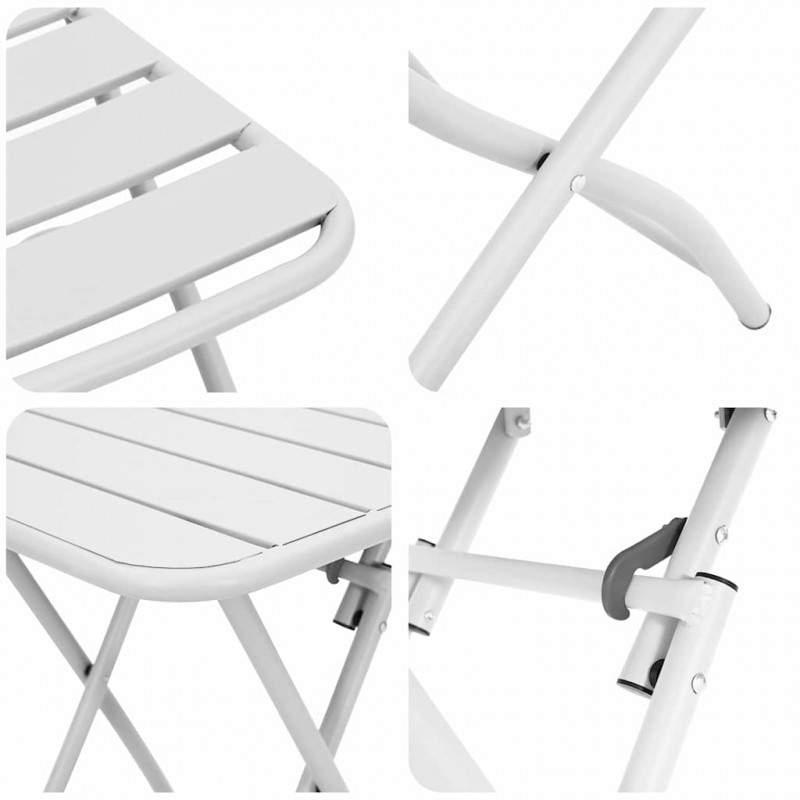 Zestaw bistro 3 pcs Biały Stal
