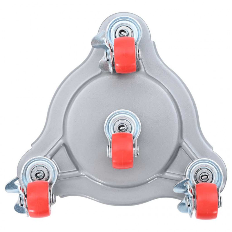 Rolki meblowe 4 szt. z podnośnikiem 14,5x13,5x4 cm Stal 400 kg