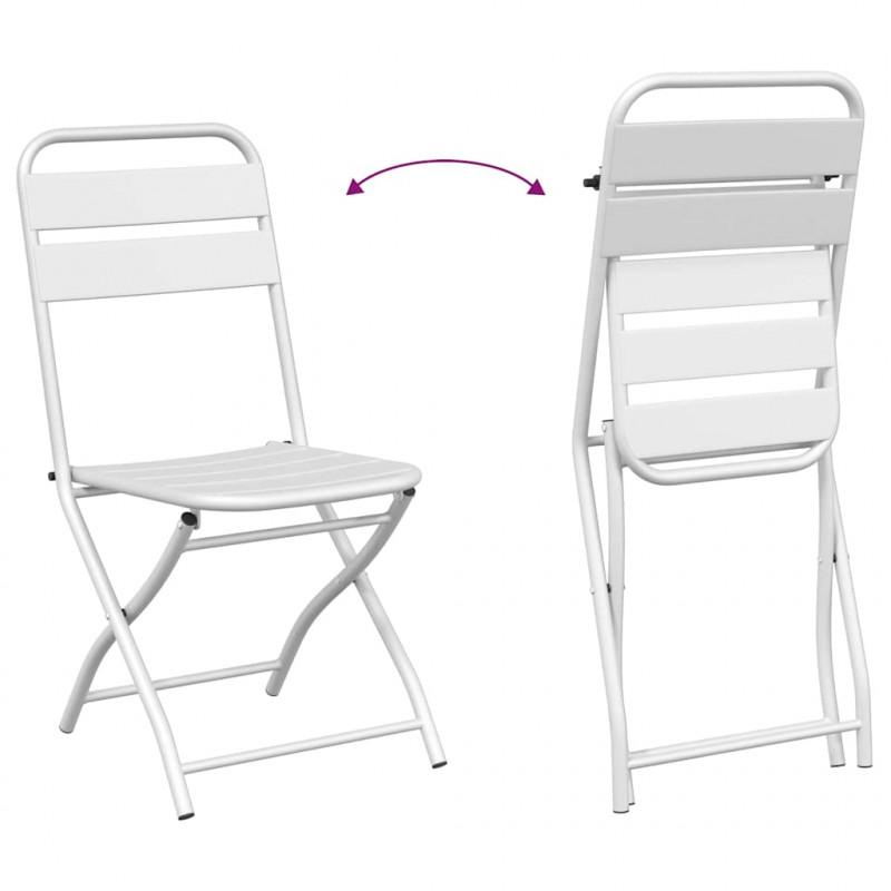 Zestaw bistro 3 pcs Biały Stal