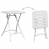 Zestaw bistro 3 pcs Biały Stal