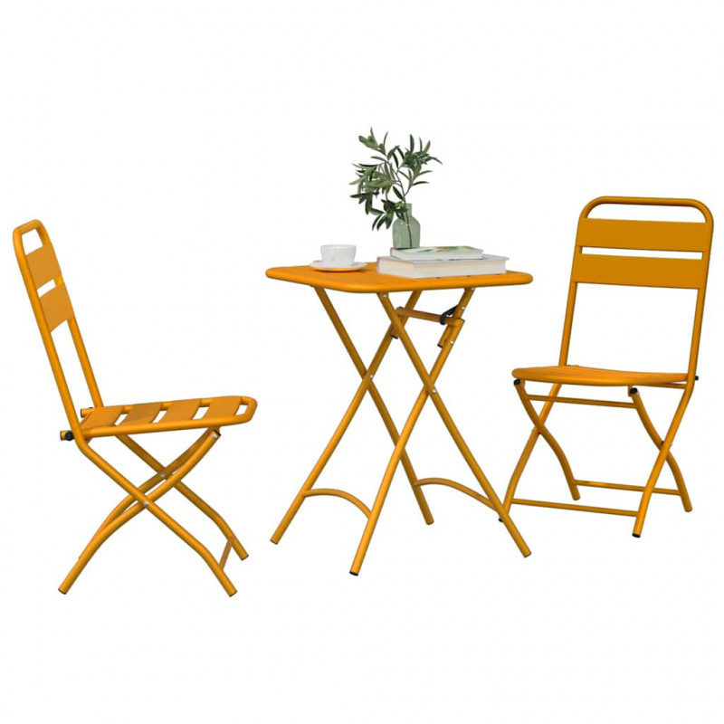 Zestaw bistro 3 pcs Musztardowy Stal