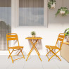Zestaw bistro 3 pcs Musztardowy Stal