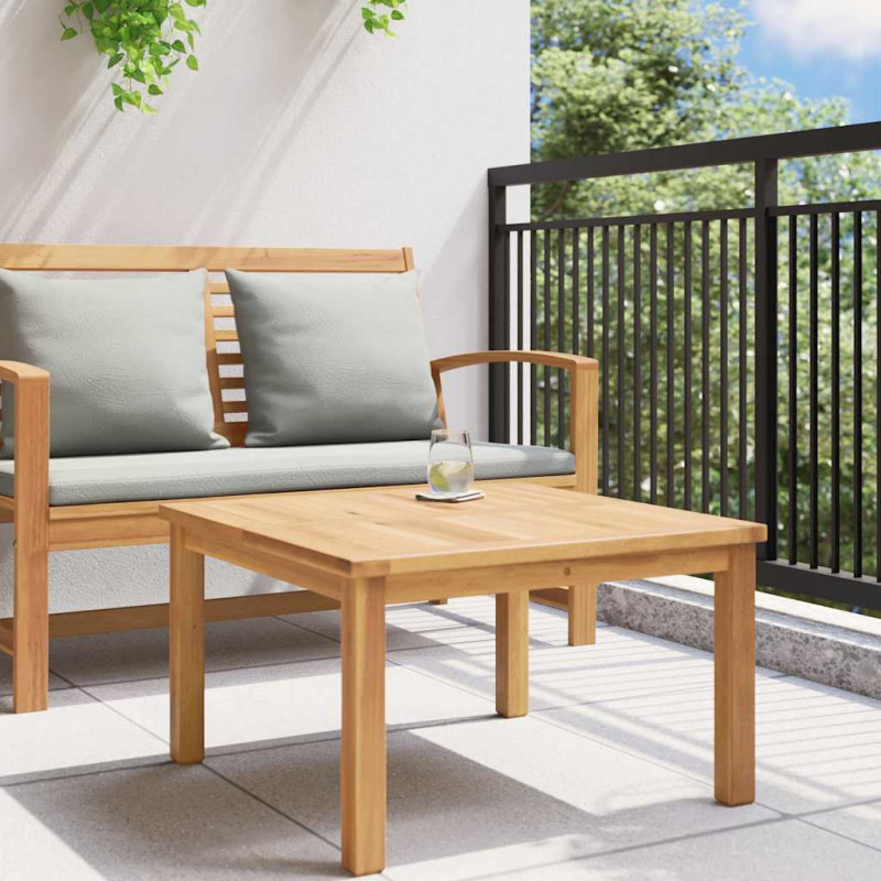 Stolik kawowy Brązowy 60 x 60 x 36 cm Lite drewno teakowe