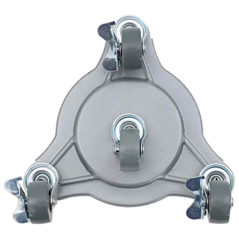 Rolki meblowe 4 szt. z podnośnikiem 19x17,5x6 cm Stal 1000 kg