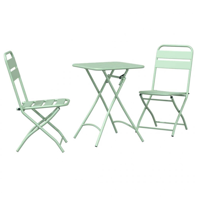 Zestaw bistro 3 pcs Zielony Stal