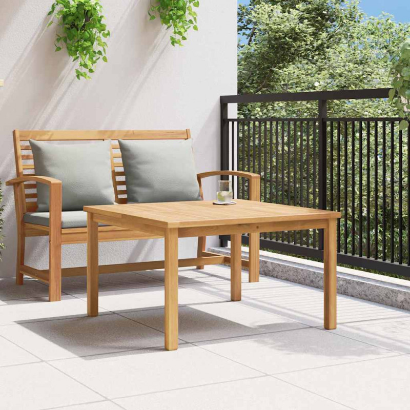 Stolik kawowy Brązowy 85 x 85 x 45 cm Lite drewno teakowe