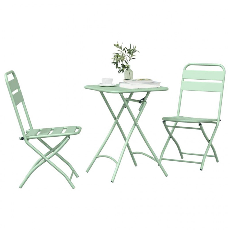 Zestaw bistro 3 pcs Zielony Stal