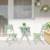 Zestaw bistro 3 pcs Zielony Stal