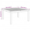 Stolik kawowy Brązowy 85 x 85 x 45 cm Lite drewno teakowe