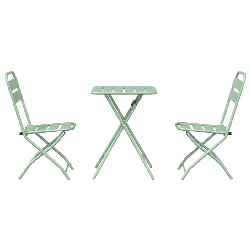Zestaw bistro 3 pcs Zielony Stal
