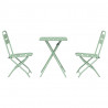 Zestaw bistro 3 pcs Zielony Stal