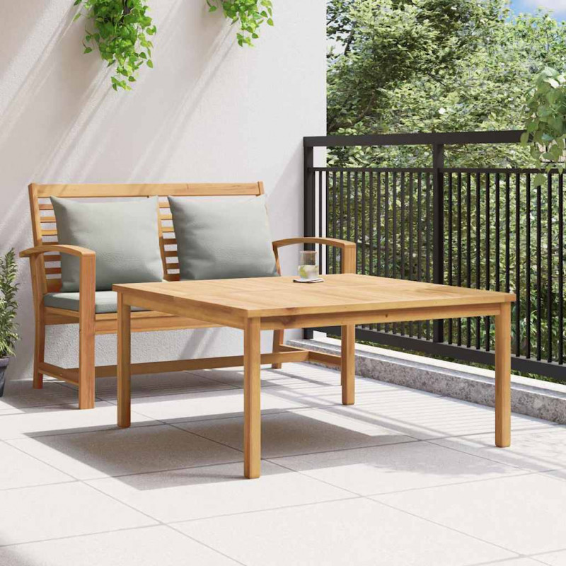 Stolik kawowy Brązowy 110 x 110 x 45 cm Lite drewno teakowe