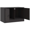 Szafki pod telewizor, 2 szt., czarne, 67x39x44 cm, stalowe