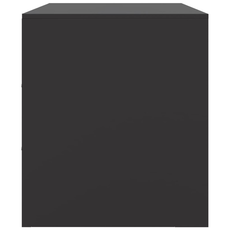 Szafki pod telewizor, 2 szt., czarne, 67x39x44 cm, stalowe