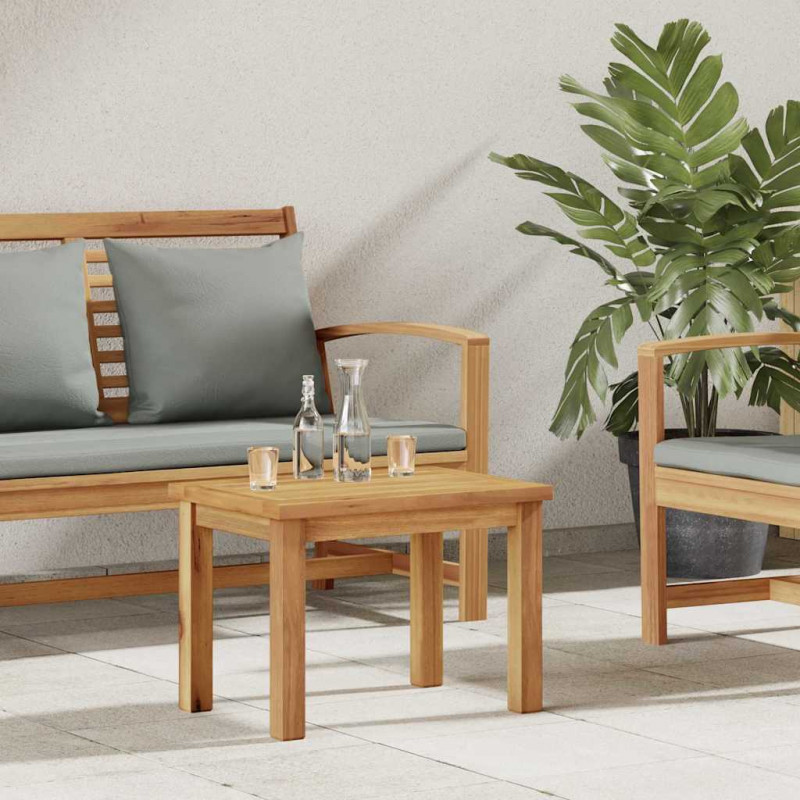 Stolik kawowy Brązowy 50 x 35 x 36 cm Lite drewno teakowe