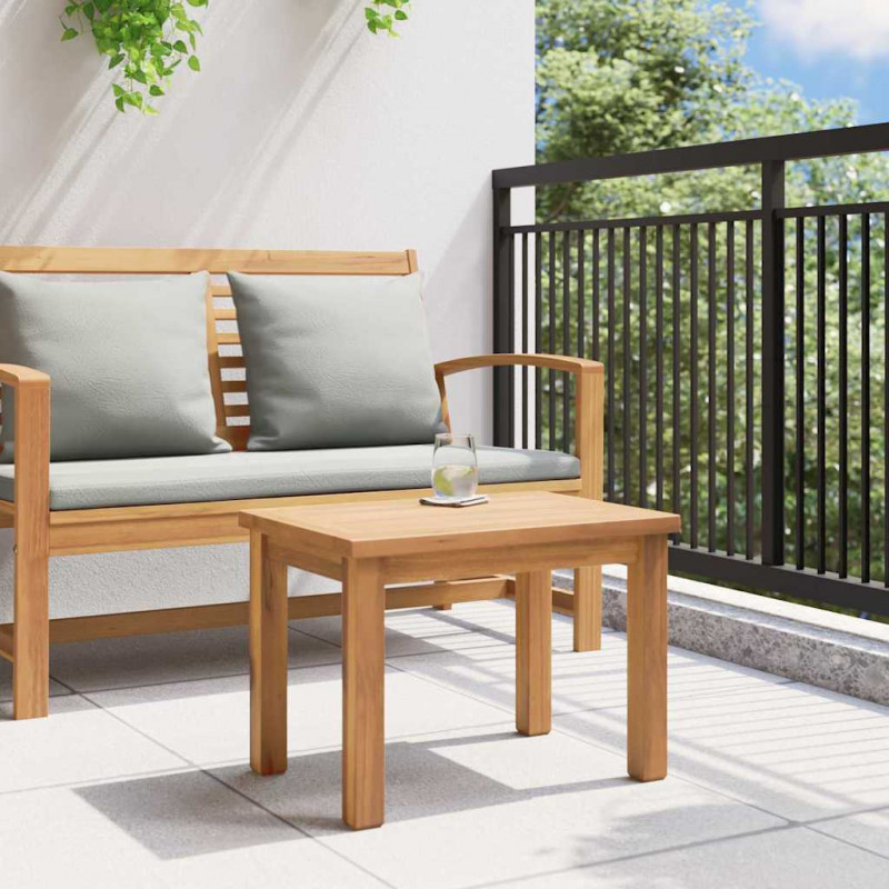 Stolik kawowy Brązowy 50 x 35 x 36 cm Lite drewno teakowe