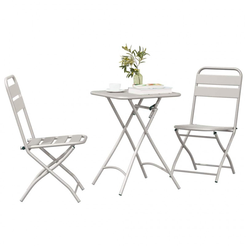 Zestaw bistro 3 pcs Beżowy Stal
