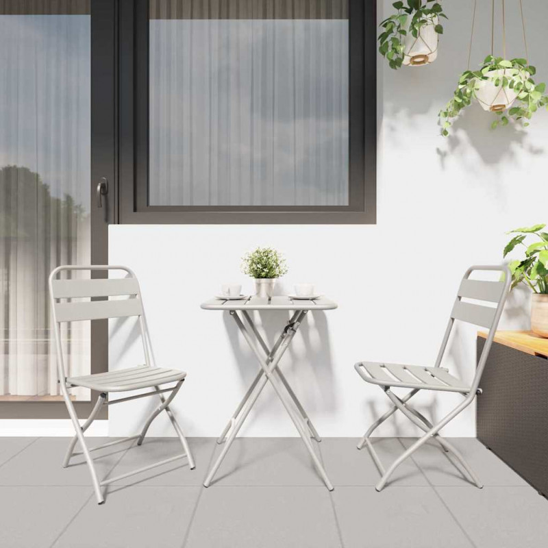 Zestaw bistro 3 pcs Beżowy Stal