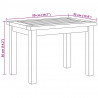 Stolik kawowy Brązowy 50 x 35 x 36 cm Lite drewno teakowe