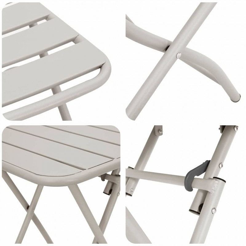 Zestaw bistro 3 pcs Beżowy Stal