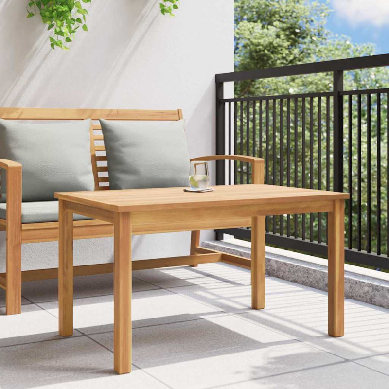 Stolik kawowy Brązowy 90 x 50 x 45,5 cm Lite drewno teakowe