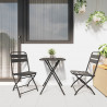 Zestaw bistro 3 pcs Antracyt Stal
