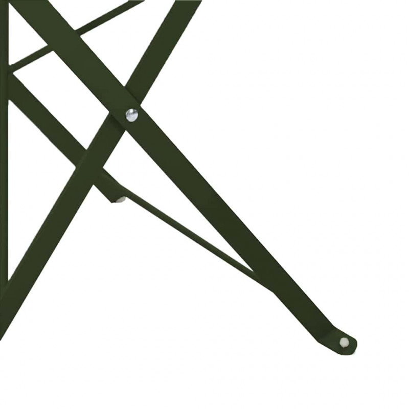Składane krzesło ogrodowe 2 pcs Zielony 42 x 46 x 82 cm Metal