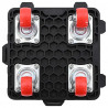 Rolki meblowe 4 szt. z podnośnikiem czarne 13,5x13,5x4,2 cm 300 kg