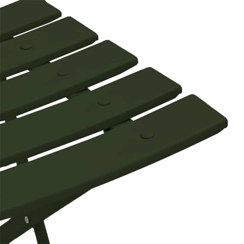 Składane krzesło ogrodowe 2 pcs Zielony 42 x 46 x 82 cm Metal