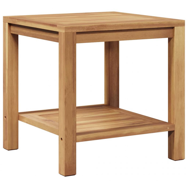 Stolik kawowy Brązowy 45 x 45 x 45 cm Lite drewno tekowe