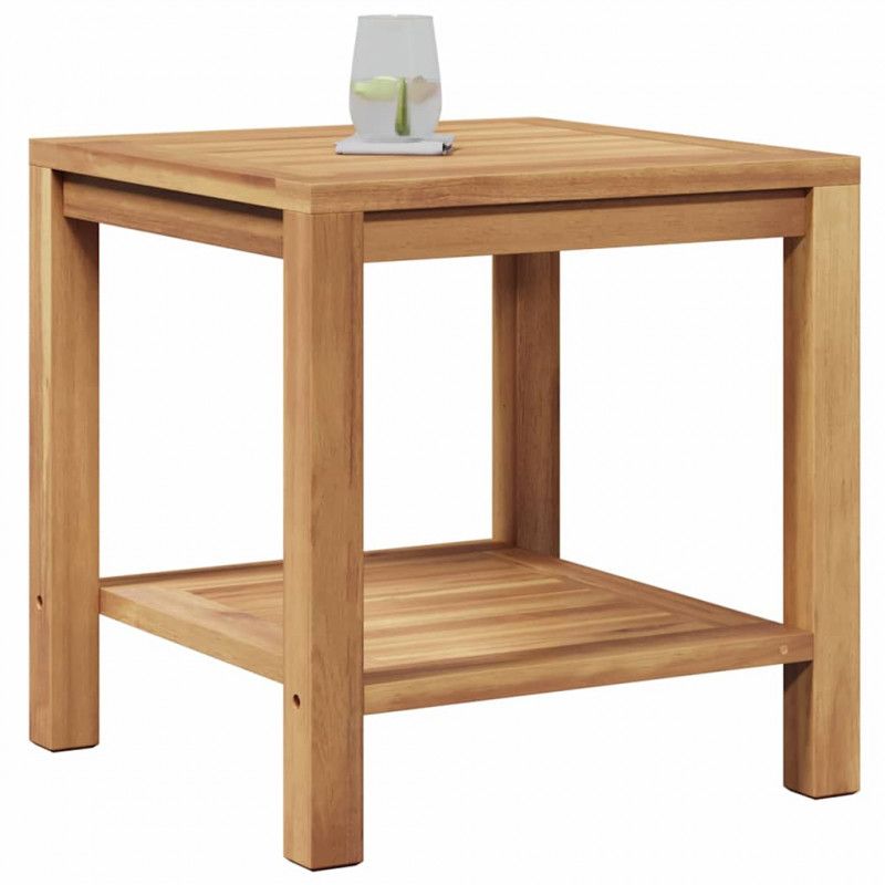 Stolik kawowy Brązowy 45 x 45 x 45 cm Lite drewno tekowe