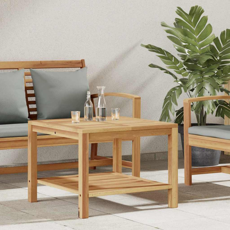 Stolik kawowy Brązowy 60 x 60 x 45 cm Lite drewno tekowe