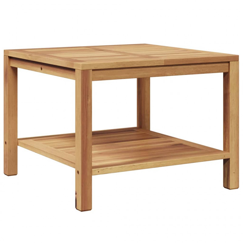 Stolik kawowy Brązowy 60 x 60 x 45 cm Lite drewno tekowe