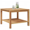 Stolik kawowy Brązowy 60 x 60 x 45 cm Lite drewno tekowe