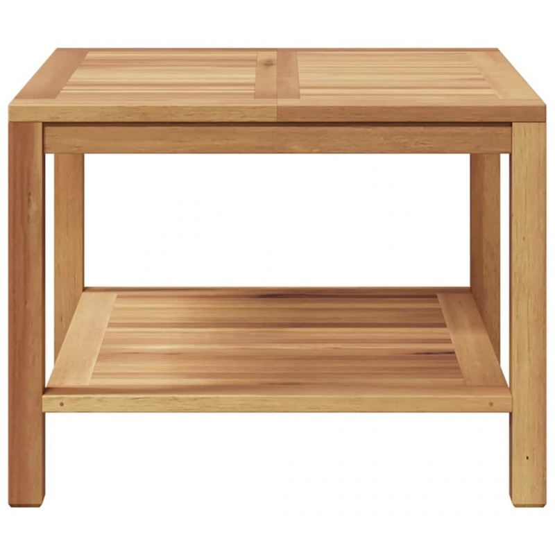 Stolik kawowy Brązowy 60 x 60 x 45 cm Lite drewno tekowe