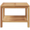 Stolik kawowy Brązowy 60 x 60 x 45 cm Lite drewno tekowe