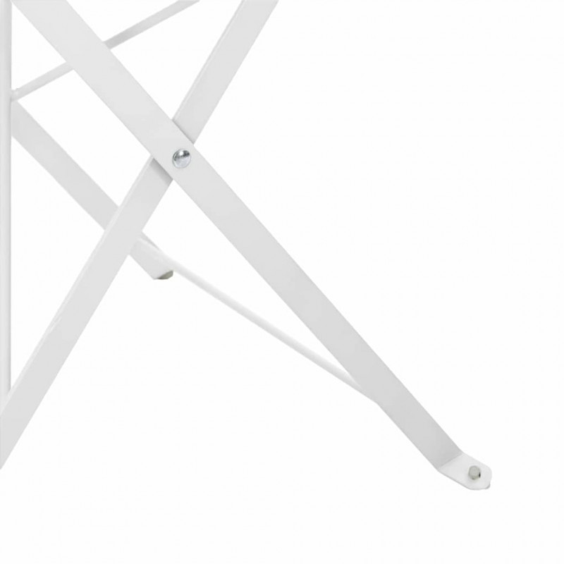Składane krzesło ogrodowe 2 pcs Biały 42 x 46 x 82 cm Metal