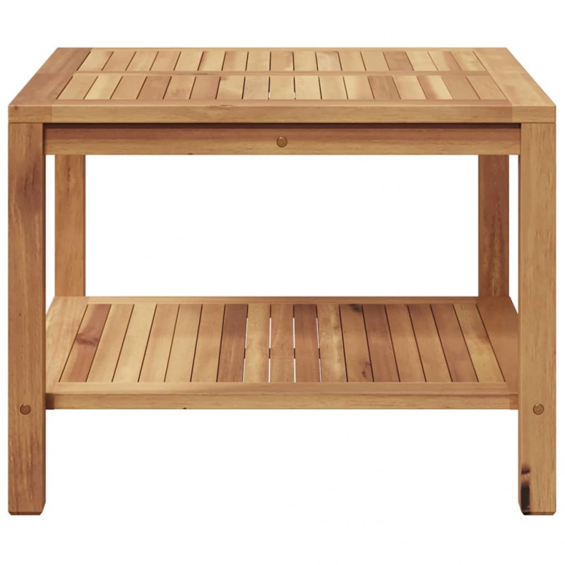Stolik kawowy Brązowy 60 x 60 x 45 cm Lite drewno tekowe