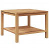Stolik kawowy Brązowy 60 x 60 x 45 cm Lite drewno tekowe