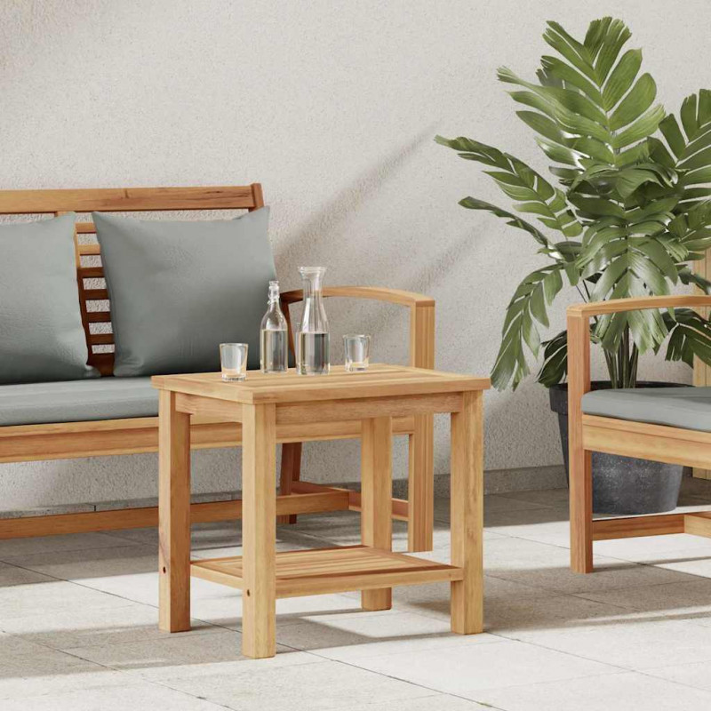 Stolik kawowy Brązowy 50 x 35 x 45 cm Lite drewno tekowe
