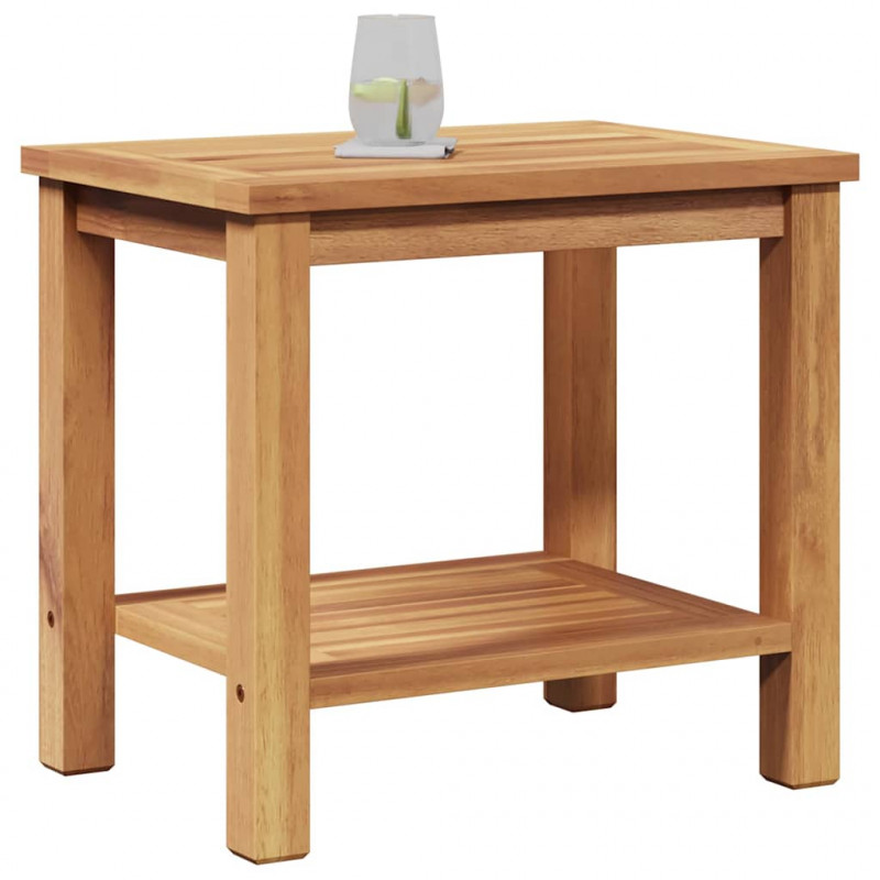 Stolik kawowy Brązowy 50 x 35 x 45 cm Lite drewno tekowe