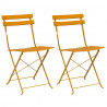Składane krzesło ogrodowe 2 pcs Musztardowy 42 x 46 x 82 cm