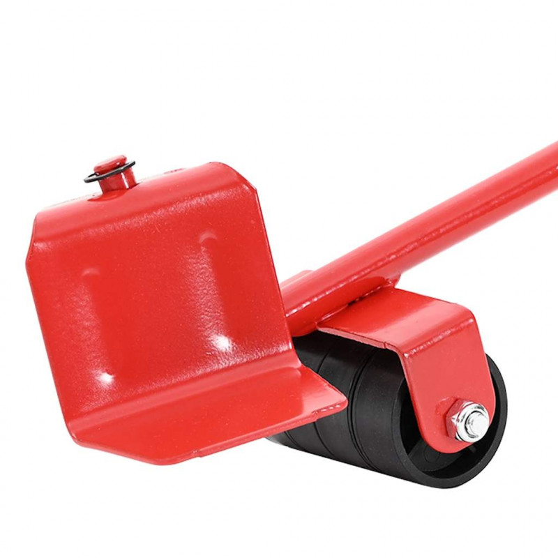 Rolki meblowe 8 szt. z podnośnikami czerwone 9,8x7,5x3 cm 150 kg
