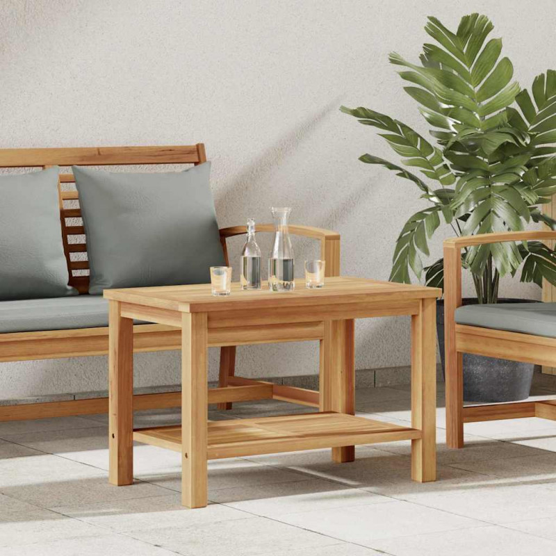 Stolik kawowy Brązowy 70 x 40 x 45 cm Lite drewno tekowe